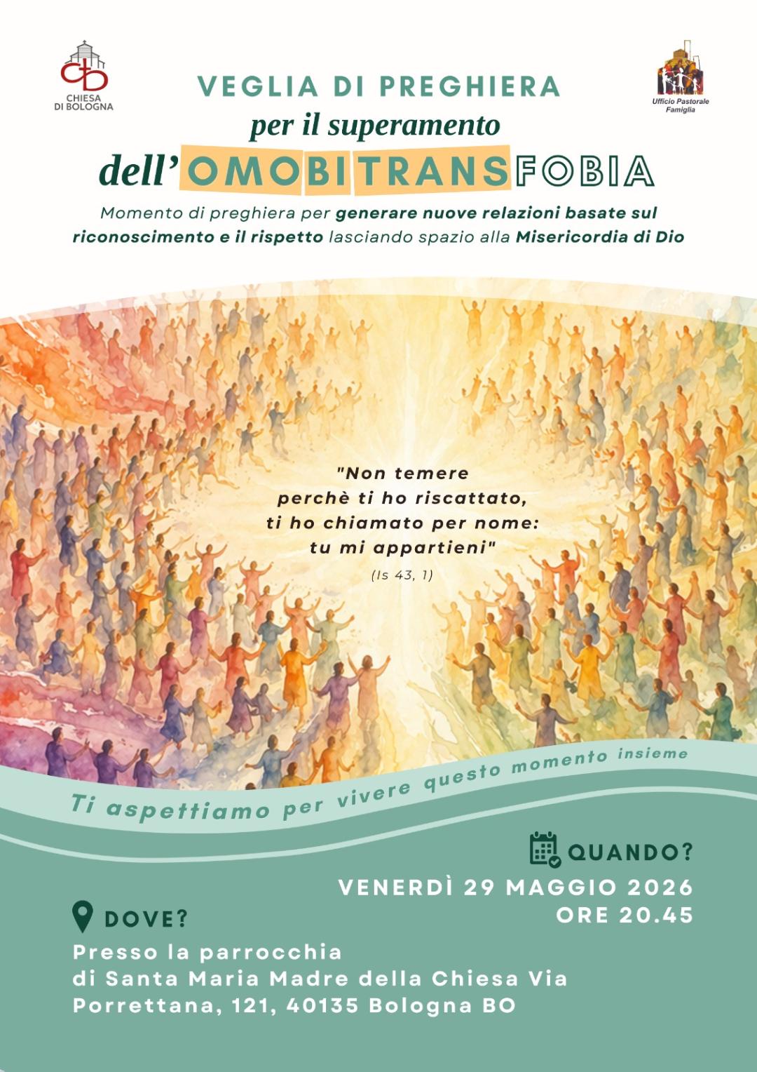 Veglie Ecumeniche di Preghiera, in tutta l’Italia, per il superamento dell’ omobitransfobia